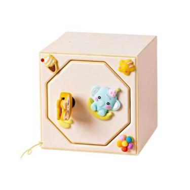 Imagem de Coin Bank Cartoon Kids Home Piggy Bank Metal 12x12cm - yiweisai