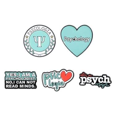 Imagem de Broche Pin Blue Heart Symbol Alloy Enamel Blouse Pin - Yiweisai