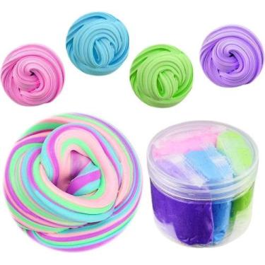 Imagem de Conjunto Fluffy Floam Slime SWZY, pacote com 4 brinquedos elásticos de