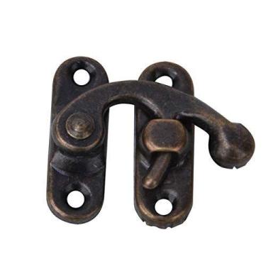 Imagem de Fecho de fecho vintage antigo Hasp Hook Pssopp 3,2 x 2,8 cm