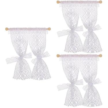 Imagem de Cortinas transparentes Dollhouse Zerodeko, escala 1/12, 6 peças