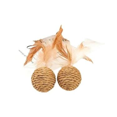 Imagem de Brinquedos Interativos De Rattan Para Gatos Com Sinos Sonoros, Varinha