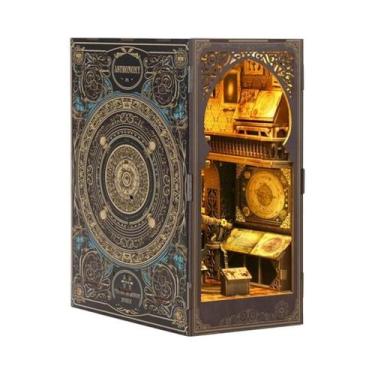 Imagem de Kit DIY De Casa De Bonecas Miniatura De Madeira Com Luz LED, Quebra-Ca