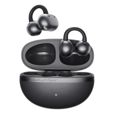 Imagem de Fone de ouvido sem fio QCY Crossky C50, Bluetooth 6.0, 35 horas de reprodução, leves e confortáveis para usar em corrida/fitness, adequados para orelhas pequenas, à prova d'água IPX5(Preto)