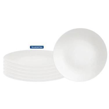Imagem de Jogo 6 Pratos Rasos Tramontina em Porcelana 25 cm Leonora