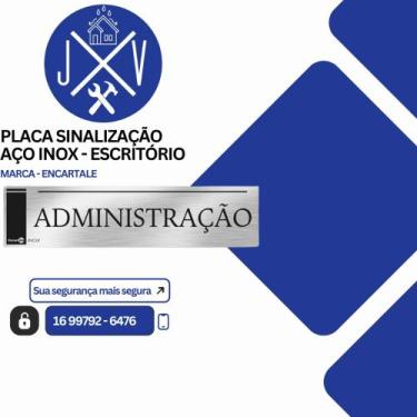 Imagem de Placa Sinalização Aço Inox - Administração - EncartAle