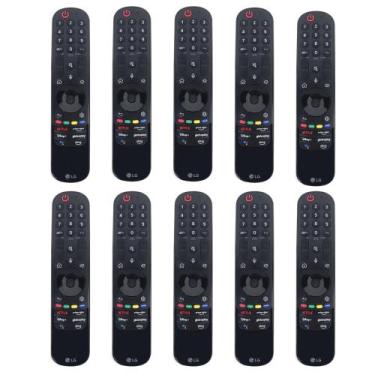 Imagem de Kit 10 Controles Smart Magic MR22GA TV LG 50UQ8050PSB, 55UQ801C0SB, 65