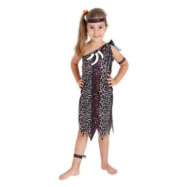 Imagem de Fantasia Mulher das Cavernas Infantil Completa de Carnaval - Sulameric