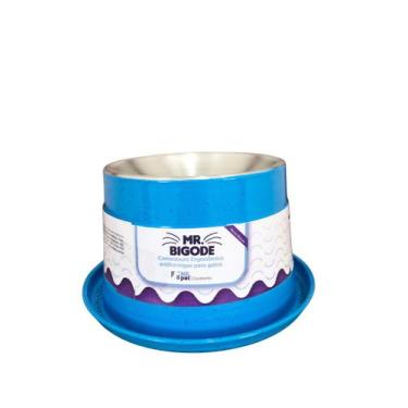 Imagem de Comedouro Antiformiga para Gatos Mr. Bigode Azul, 250ml Nf Pet para Ga