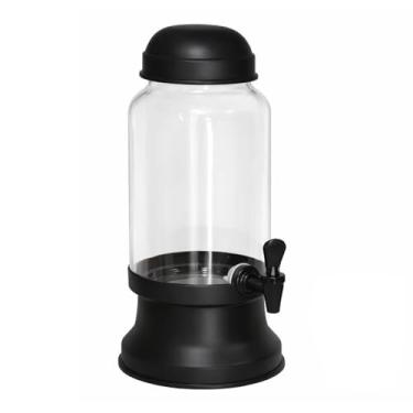 Imagem de Suqueira Barrica Suco Vidro para Liquidos Sucos Água Multiuso 3,2 Litros Gastrobel - Preto Fosco