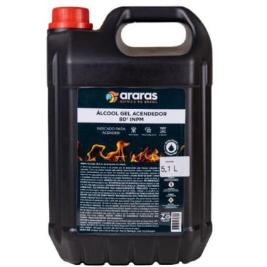 Imagem de Alcool gel acendedor 80 inpm 5,1l araras