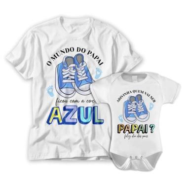 Imagem de Camiseta E Body, O Mundo Do Papai Ficou Azul - Innovari