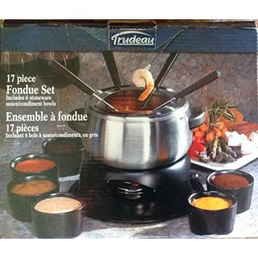 Imagem de Trudeau 17 Piece Fondue Set; Includes 6 Stoneware sauce/condiment bowls