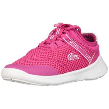 Imagem de Lacoste Tênis infantil unissex Lt Dash, Rosa-escuro/branco, 7 Toddler