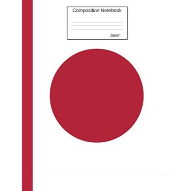Imagem de Japan Composition Notebook: Graph Paper Book to write in for school, take notes, for kids, students, geography teachers, homeschool, Japanese Flag Cover