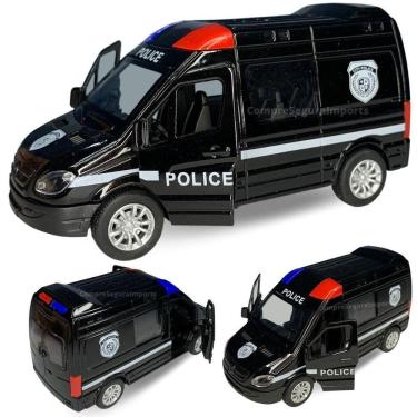 Imagem de Carrinho De Ferro Miniatura Van Sprinter Viatura Da Policia