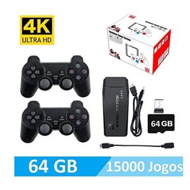 Imagem de 4K HD embutido em mais de 10000 jogos PS retro, controlador de jogo com gamepad PS1, console de videogame de duplo rocker de torre dupla PS1, console de videogame M9 TV de arcade de cartas MT6