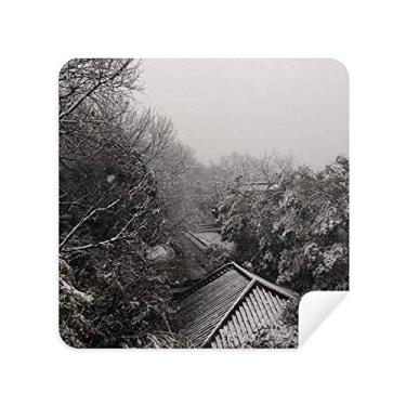 Imagem de Limpador de tela Snowscene Eaves para fotografia pano de limpeza de tela tecido de camurça 2 peças