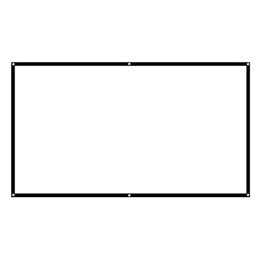 Imagem de Tela do projetor, tela branca para projetor, tela do projetor 16: 9, tela do projetor 16: 9 HD de 60 a 100 polegadas Cortinas de tela portáteis de filme 3D, para home theater(100in), tela do proj
