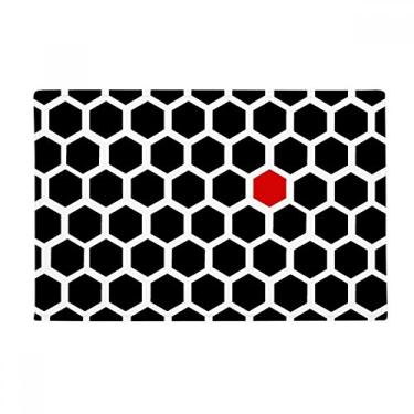 Imagem de DIYthinker Hexagon Line Art Grain Ilustration Pattern Ground Mat Tapete antiderrapante para porta de banheiro