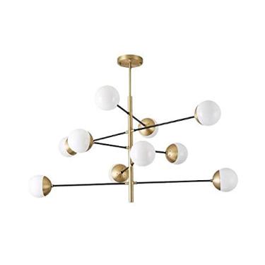 Imagem de Lustre Pendente Atomus Globo Nordecor 10xG9 Bivolt Dourado