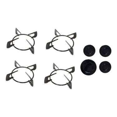 Imagem de Kit Tampa + Grelha Peças Cooktop Fogão Fischer 4 Bocas