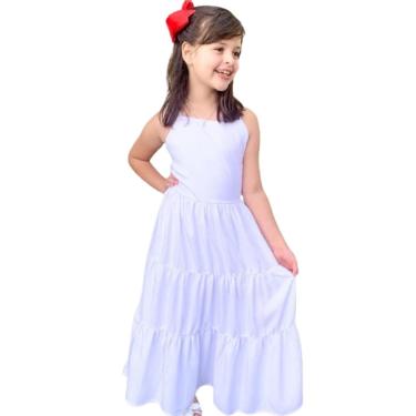 Imagem de Vestido Infantil Longo Branco Cisne