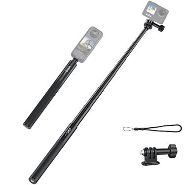 Imagem de VRIG Vara de selfie de extensão TP-13.131 cm (51 polegadas) para câmeras de ação INSTA360 para GoPro 11 10 9 8 7, Insta Insta360 One X2 X One R EVO, haste de extensão de gimbal para smartphone para