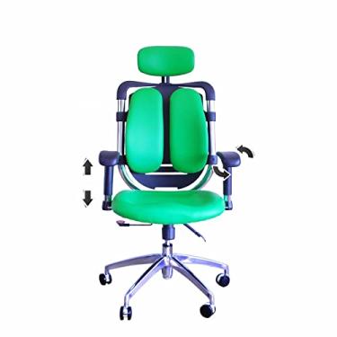 Imagem de Cadeira de escritório ergonômica para estúdio de escritório verde com apoios de braço ajustáveis cadeira de mesa cadeira de jogos