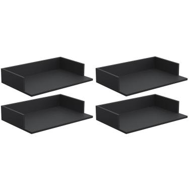 Imagem de Kit 04 Suportes Suspensos Para Micro-ondas Forno 60x40 cm Class L03 Preto - Lyam Decor