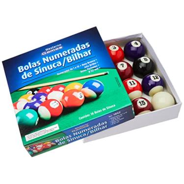 Imagem de Bolas de sinuca bilhar snooker numeradas 16 peças western