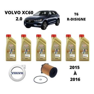 Imagem de Kit troca de oleo volvo s60 v40 v60 xc60 xc90 castrol edge