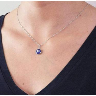 Imagem de Colares Colar Gargantilha Feminino/ Masculino Pingente Cruz Fé Vida Pé