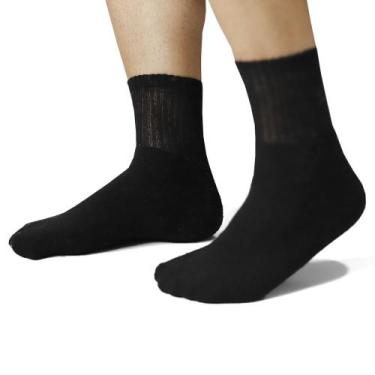 Imagem de Kit 10 Pares Meia Masculina Cano Alto Algodão Alta Qualidade - Obstina