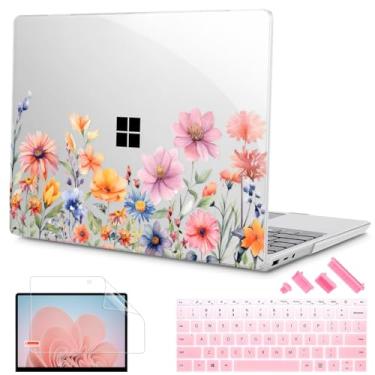 Imagem de Mektron Capa Surface Laptop Go de 12,4 polegadas compatível com Go 3/2/1 Microsoft Surface Laptop 12,4 polegadas, versões 2023-2020, modelo 1943/2013, capa rígida de plástico com protetor de tela,