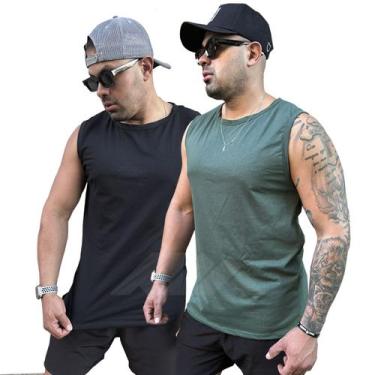Imagem de Kit com 2 Camisetas Regata Masculina Lisa - RM FABRICAÇAO, M, Kit 3