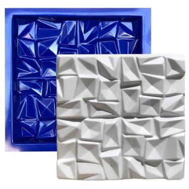 Imagem de Forma 3D Gesso e Cimento ABS 1mm - Abstrato 30x30 cm - Xmoldes Formas 