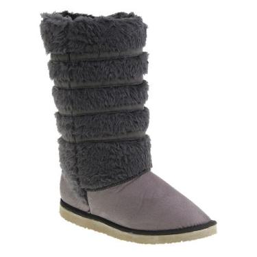 Imagem de Bota Feminina Camurça Confortável Forrada Pele Lã Sintética La Botte, 