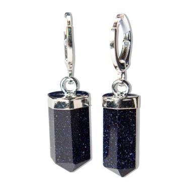Imagem de Brinco Argola Micro Pontinha Pedra Estrela Montagem Prateado - Cristai
