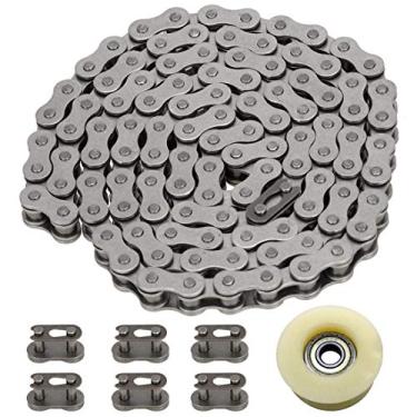 Imagem de FVRITO Corrente 415H 110L Link Heavy Duty e Master Link Guia Tensor de Corrente Rolo de Polia para 2 tempos 49cc 60cc 66cc 80cc Motorizados Bicicletas Motorizadas Peças de Corrida de Alta Potência
