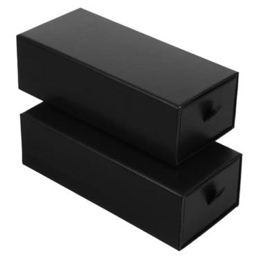 Imagem de FRCOLOR Estojo Rígido Óculos De Sol Com Gaveta Caixa Portátil Armazenamento De Óculos Organizador De Viagem Óculos De Sol 2 Peças Estojo Organizador Óculos De Sol Preto