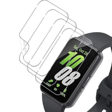 Imagem de CUFEREDU 5 peças de protetor de tela de hidrogel para SAMSUNG Galaxy FIT 3 [2024] Smartwatch 4.1 cm macio HD transparente TPU filme sensível ao toque, autocura, anti-arranhões, ultrafino, fácil