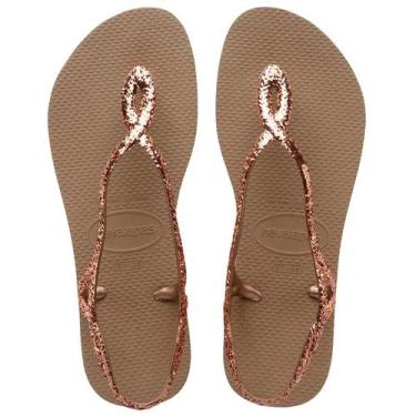 Imagem de Chinelo Havaianas Luna Premium ME FC, Rose gold, 27-26