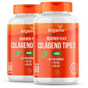 Imagem de Bigens kit 2x regener flex colágeno tipo ii 60 caps - BIOGENS