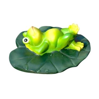 Imagem de ＡＷＨＡＯ Estatueta de Sapo Flutuante de água de Lagoa, Ornamento, Presente, Coleção Criativa Decorativa, Decoração de Lagoa, Resina para Jardim Ao Ar Livre, La, Style C, Tamanho real