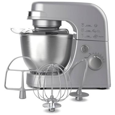 Imagem de Batedeira Elétrica de Bancada 4 Litros 7 Velocidades em Aço Inoxidável, 110V 300W, Hamilton Beach, Prata