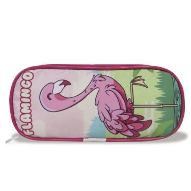 Imagem de Estojo Infantil Escolar Flamingo - Vou Leve
