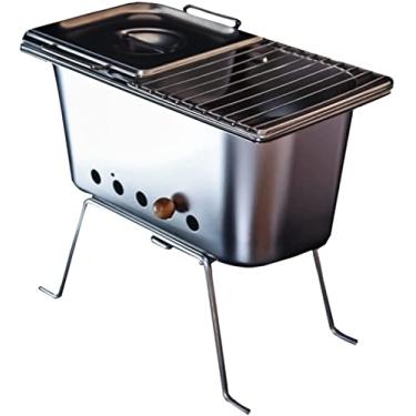 Imagem de Churrasqueira a carvão, aço inoxidável, para uso interno, portátil, churrasqueira a carvão, churrasqueira, exterior, pátio, acampamento, fogão, churrasco, utensílios de cozinha para festas