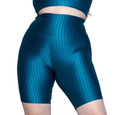 Imagem de Bermuda Plus Size de Academia Bella Fiore Cós Alto New Zig 3D Cor:;Tamanho:50;Gênero:Feminino-Feminino