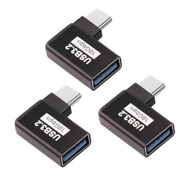 Imagem de Pastall [Ângulo De 90° / 10 Gbps] Adaptador Usb 3.2 Para C Otg, Conversor Macho-Fêmea Macbook Pro 2020, Ipad Samsung Notebook 9, Dell Xps E Outros Dispositivos